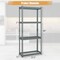 Costway 1/2/3/4 PCS 4-Tier Metal Shelving Unit Heavy Duty Wire Storage Rack with Anti-slip Foot Pads Grey